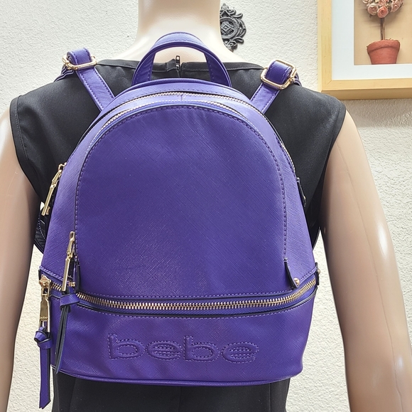 bebe Handbags - Bebe Amethyst Mini Backpack